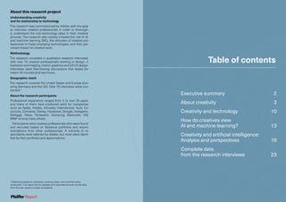 About this research project
Understanding creativity
and its relationship to technology
This research was commissioned by ...