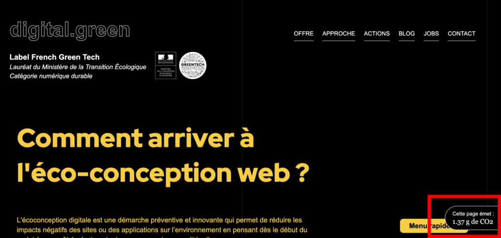 capture d'écran digital green